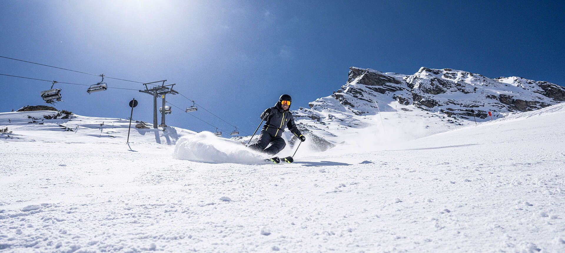 Skifahren im Winter in Galtür